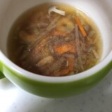 むきエビともやしの中華風スープ(*^^*)